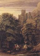 William Turner of Oxford A Scene in the vicinity of a Baronial Residence in the reign of Stephen (mk47) oil painting reproduction